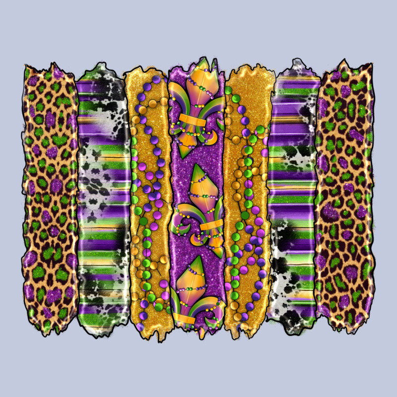 Mardi Gras Fleur De Lis Cowhide Serape Leopard Glitter Brushstrokes Long Sleeve Tee by Artiststas | Teevron