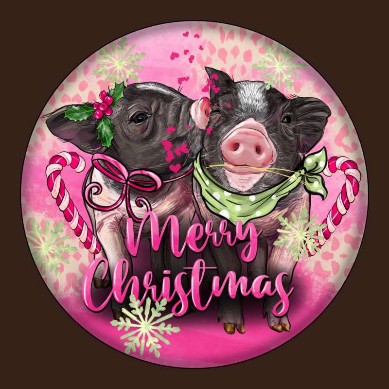 Pink Merry Christmas Pig Heavy Core Tee by FaDigitalArtStudio | Teevron