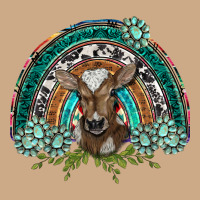 Turquoise Gemstones Brown Baby Cow  Rainbow Vintage Hoodie | Teevron