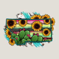 Montana Map Sunflower Cactus Serape Heavy Core Tee | Teevron