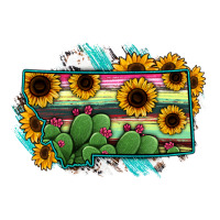 Montana Map Sunflower Cactus Serape | Teevron