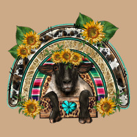 Suffolk Ewe Front Sunflowers Rainbow Vintage Hoodie | Teevron