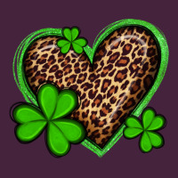 St Patricks Day Leopard Heart With Shamrocks Long Sleeve Tee | Teevron