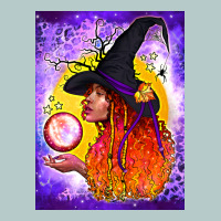 Witch With Crystal Ball Air Freshener Heavy Core Tee | Teevron