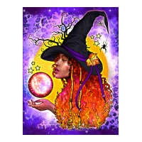 witch with crystal ball air freshener | Teevron