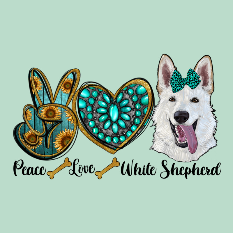 Peace Love White Sepherd Premium Hoodie by BarkalooDesign | Teevron