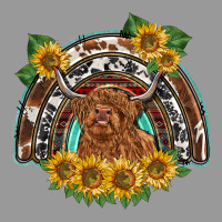 Scottish Calf Sunflowers Rainbow Vintage Hoodie | Teevron