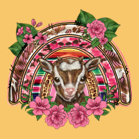 Pink Floral Baby Goat Rainbow Vintage Hoodie | Teevron