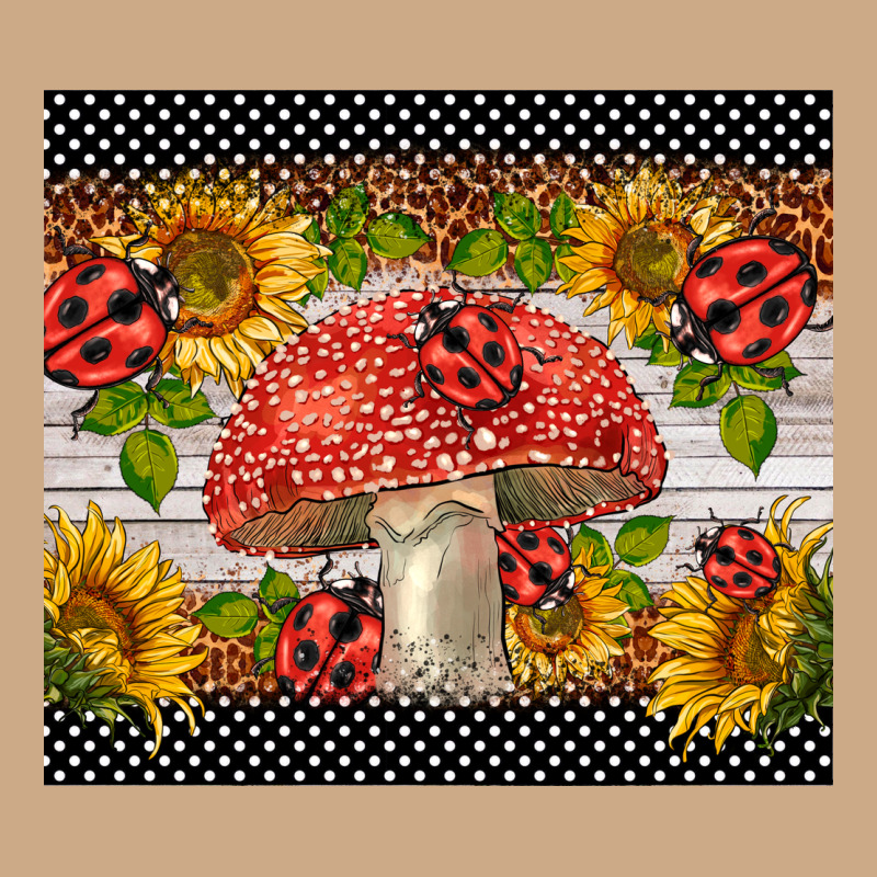 Ladybug Mushrooms Vintage Hoodie by BarkalooDesign | Teevron