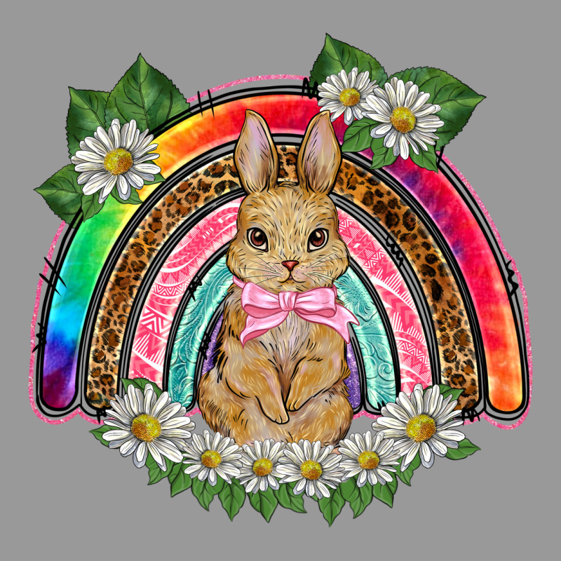 Easter Rabbit Rainbow Vintage Hoodie by BarkalooDesign | Teevron