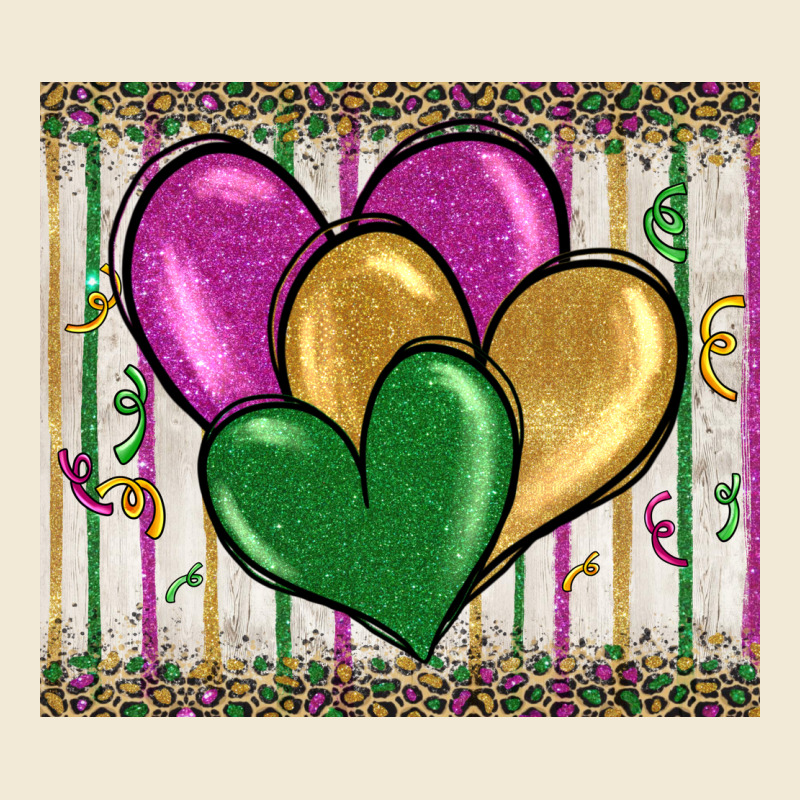 Mardi Gras Heart Premium Hoodie by BarkalooDesign | Teevron