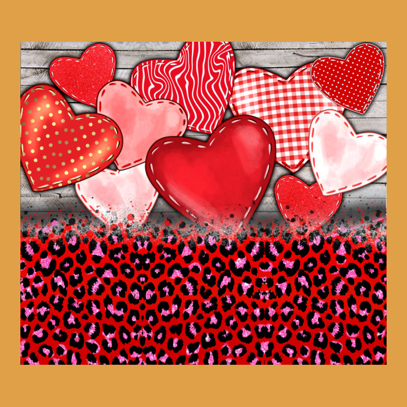 Valentine's Day Red Hearts Red Leopard Premium Hoodie by BarkalooDesign | Teevron