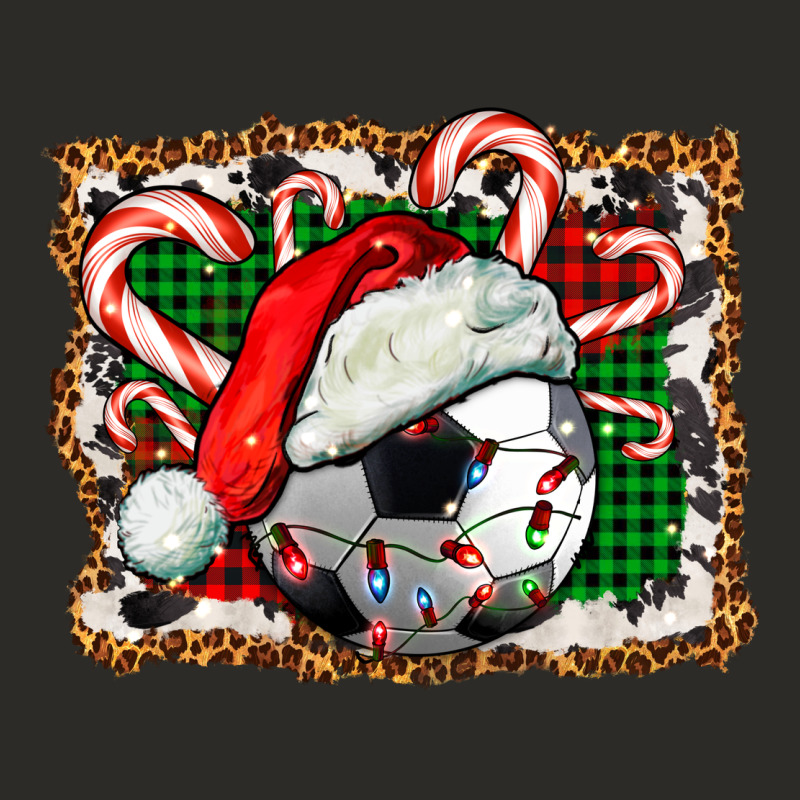 Soccer Ball Christmas With Hat And Candy Cane Heavy Core Tee by FaDigitalArtStudio | Teevron