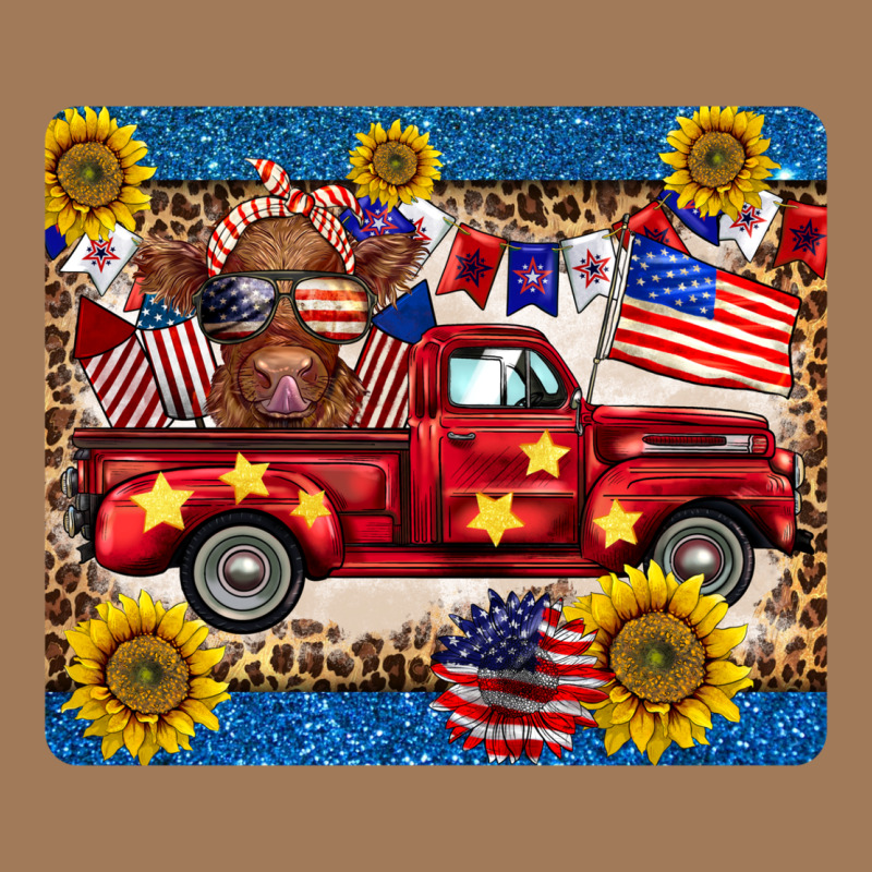 4th Of July Truck Cow Mousepad Classic Tee by BarkalooDesign | Teevron