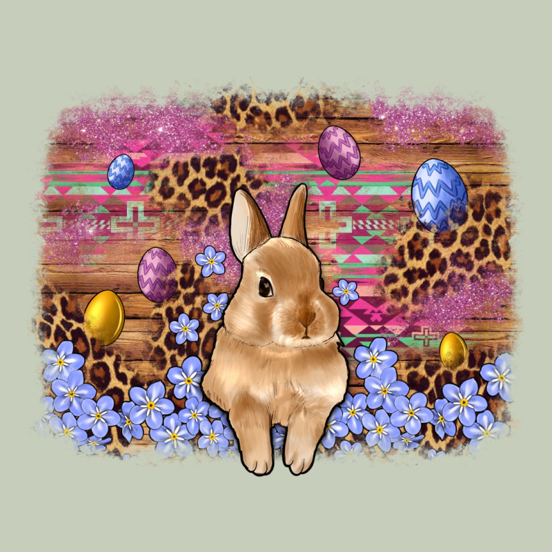 Easter Bunny Egg Leopard Background Long Sleeve Tee by Artiststas | Teevron