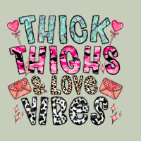 Thick Thighs And Love Vibes Ladies Tee | Teevron