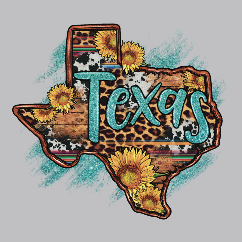 Leopard Cowhide Sunflower Texas Map Long Sleeve Tee by Artiststas | Teevron