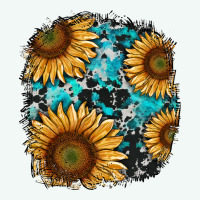 Sunflower Cowhide And Turquoise Patches Premium Hoodie | Teevron