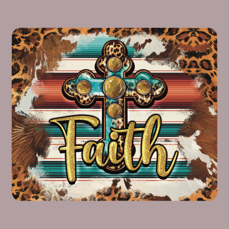 Faith Cross Mousepad Vintage Hoodie by BarkalooDesign | Teevron