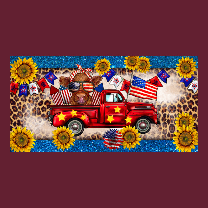 4th Of July Truck Cow License Plate Classic Tee by BarkalooDesign | Teevron