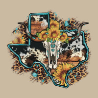 Bull Skull Leopard Cowhide Sunflower Texas Map Long Sleeve Tee | Teevron