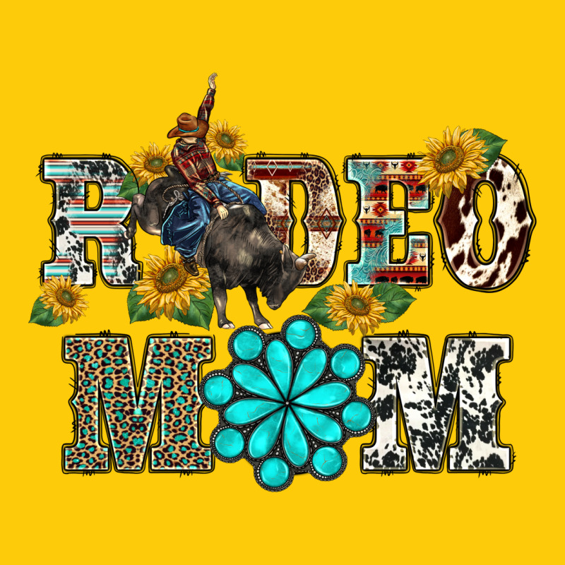 Western Rodeo Bullfighter Mom Turquoise Gemstones  Sunflowers Premium Hoodie by BarkalooDesign | Teevron