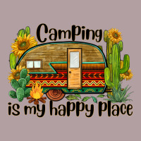 Camping Is My Happy Place Caravan Vintage Hoodie | Teevron
