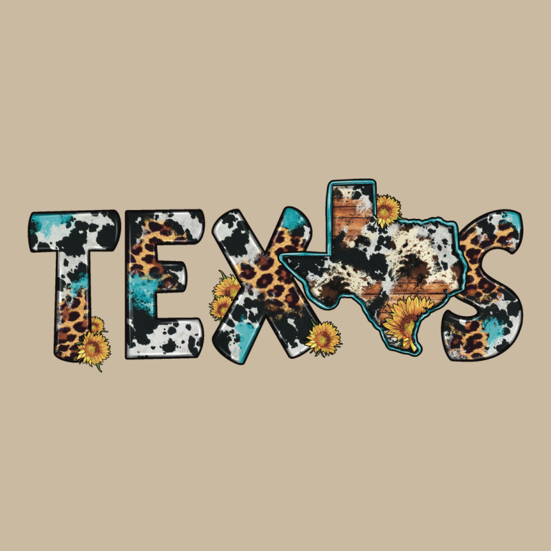 Texas Sunflower Cowhide Leopard Texas Map Long Sleeve Tee by Artiststas | Teevron