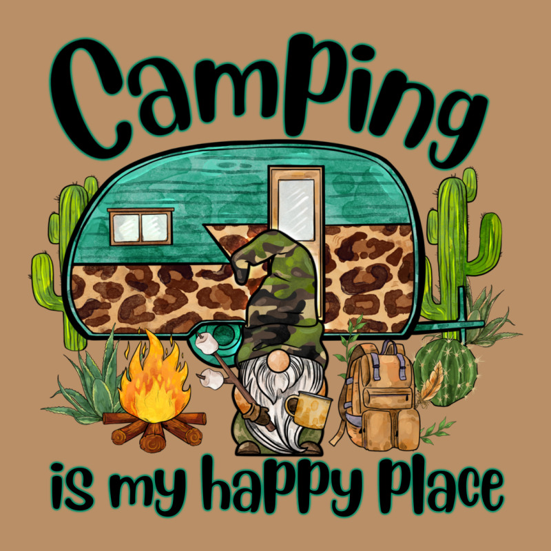 Camping Is My Happy Place Caravan And Gnome Vintage Hoodie by BarkalooDesign | Teevron