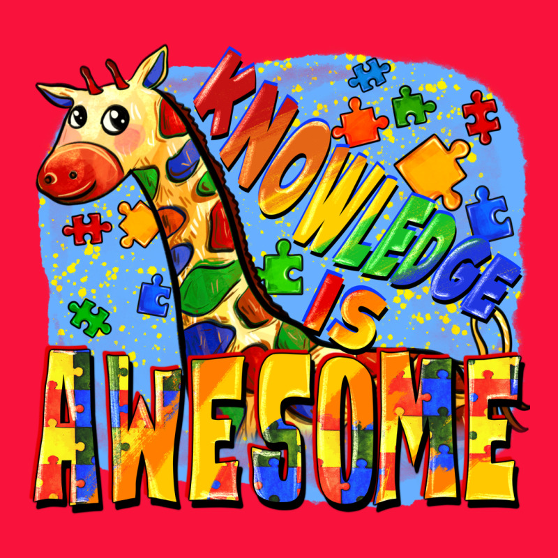 Knowledge Is Awesome Autism Giraffe Classic Tee by FaDigitalArtStudio | Teevron