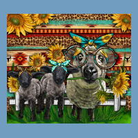 Western Cute Hampshire Sheep Family Urban Heavy Tee | Teevron