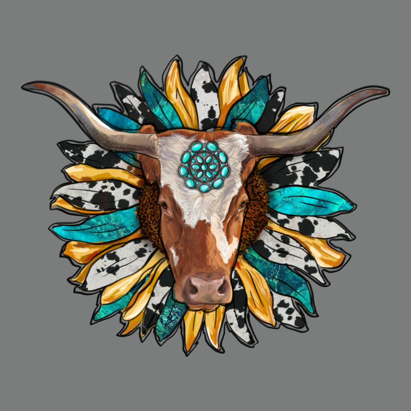 Texas Longhorn Sunflower Background Premium Hoodie by RanaPortraitStore | Teevron