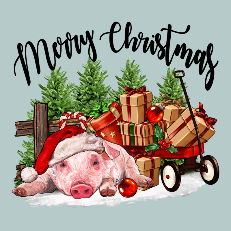 Merry Christmas Pig Heavy Core Tee by FaDigitalArtStudio | Teevron