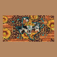 Texas Map Bull Skull Sunflower Leopard Licence Plate Long Sleeve Tee | Teevron