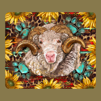 Merino Ram With Sunflowers And Gemstone Mousepad Premium Hoodie | Teevron
