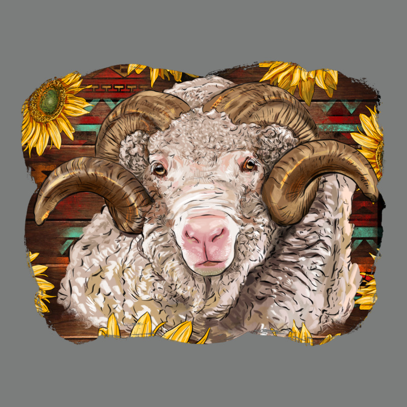 Merino Ram With Sunflowers Premium Hoodie by BarkalooDesign | Teevron
