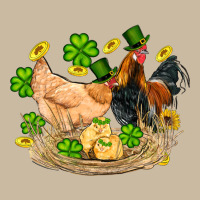 St Patricks Day Farm Chicken Rooster Chick  Shamrock Gold Long Sleeve Tee | Teevron