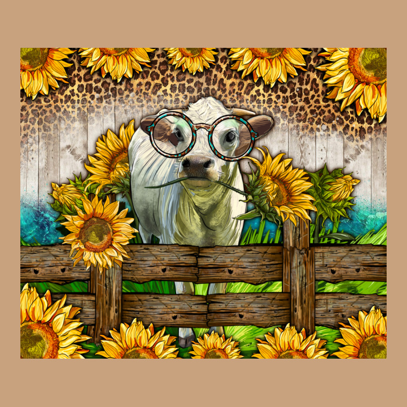 Western Charolais Heifer With Sunflowers Vintage Tee by LillyAllenDesigns | Teevron