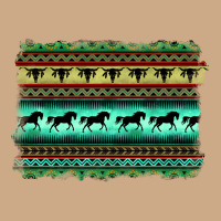 Turquoise Aztec Bullskull And Horse Vintage Hoodie | Teevron