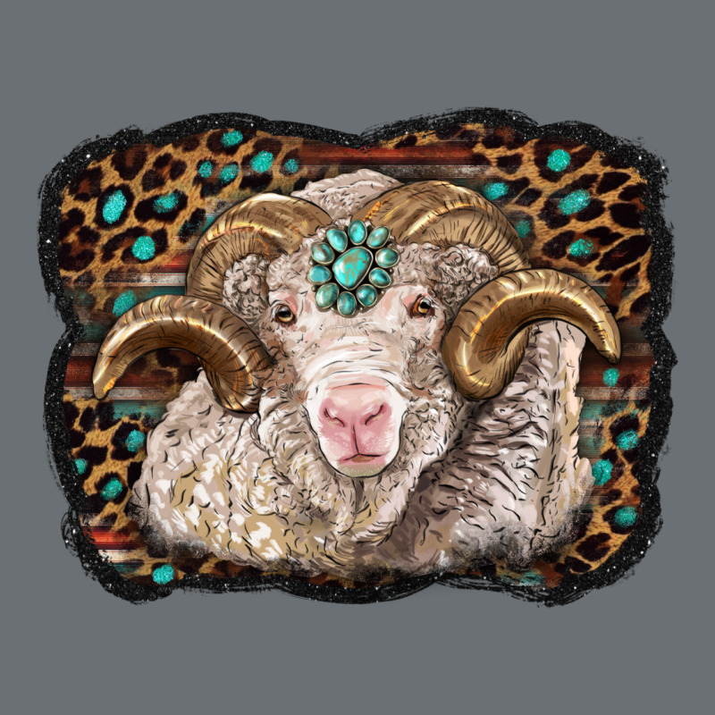 Merino Ram With Leopard Background Premium Hoodie by BarkalooDesign | Teevron