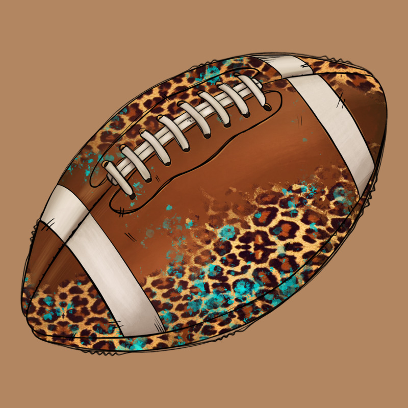 Western Football Leopard Turquoise Pattern Long Sleeve Tee by Artiststas | Teevron