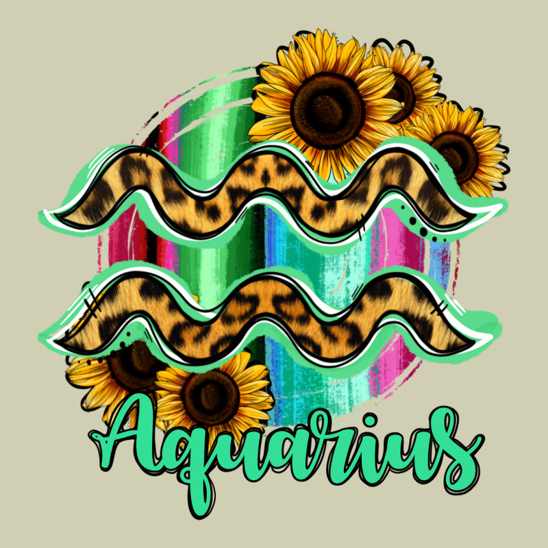 Aquarius Zodiac Sign Sunflower Leopard Serape Heavy Core Tee by RanaPortraitStore | Teevron