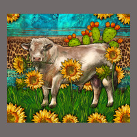 Western Charolais Bull With Sunflowers Urban Heavy Tee | Teevron