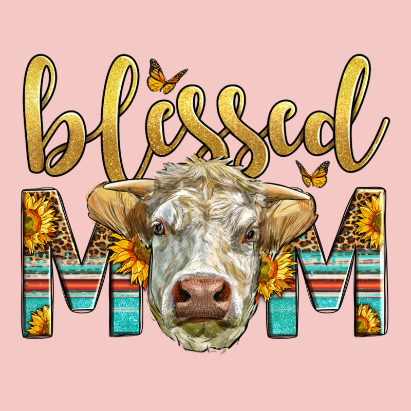 Western Blessed Mom Charolais Bull Urban Heavy Tee by LillyAllenDesigns | Teevron