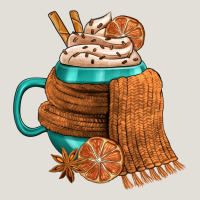 Winter Coffee Cup With Scarf Heavy Core Tee | Teevron