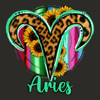 Aries Zodiac Sign Sunflower Leopard Serape Heavy Core Tee | Teevron