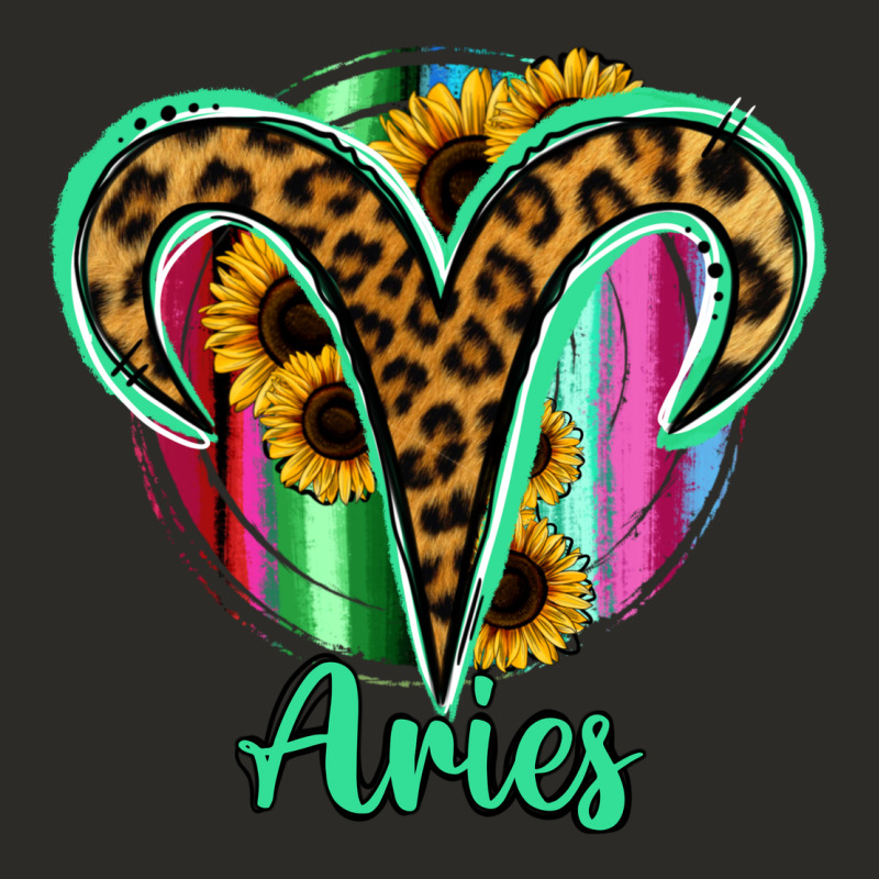 Aries Zodiac Sign Sunflower Leopard Serape Heavy Core Tee by RanaPortraitStore | Teevron