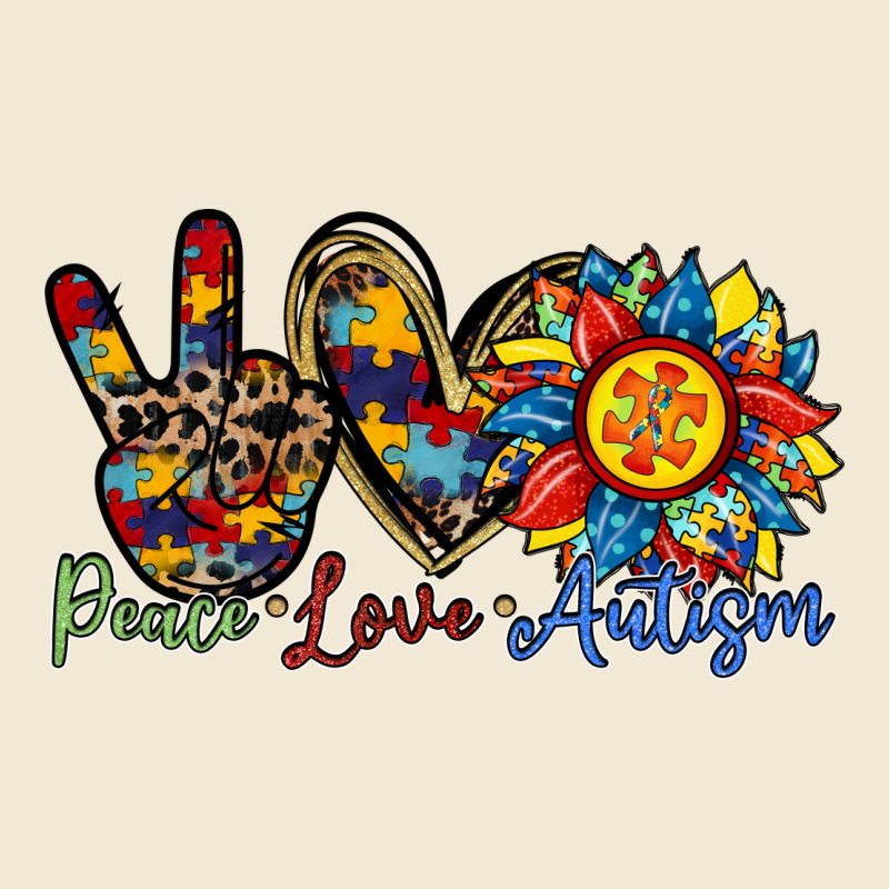 Peace Love Autism Sunflower Ladies Tee by RacoonDesign | Teevron