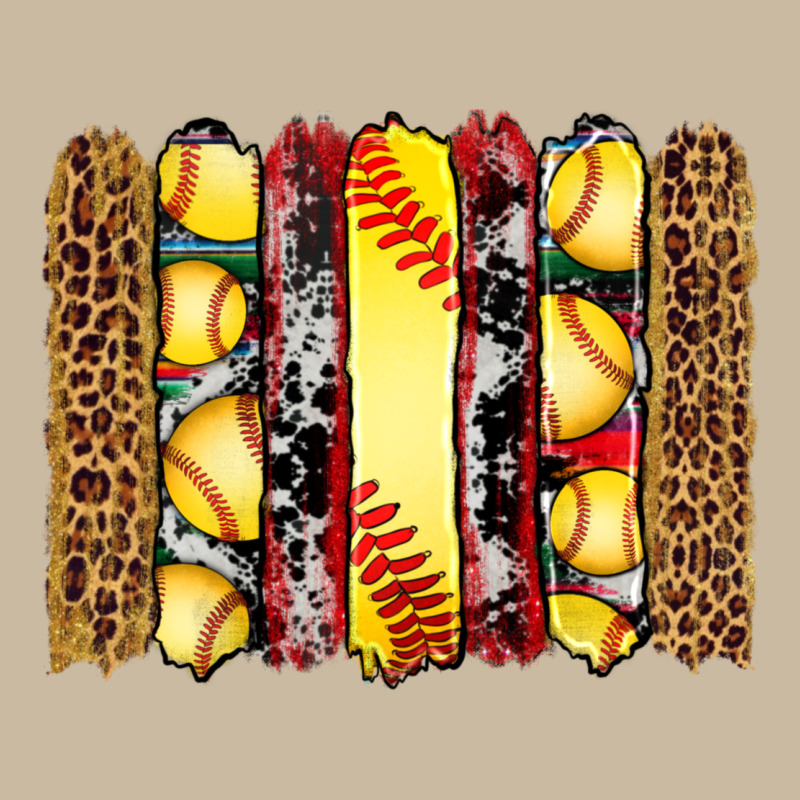 Softball Serape Leopard Cowhide Glitter Brushstrokes Long Sleeve Tee by Artiststas | Teevron