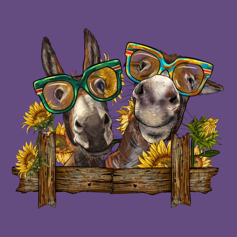2 Donkeys With Sunflowers Vintage Hoodie by BarkalooDesign | Teevron